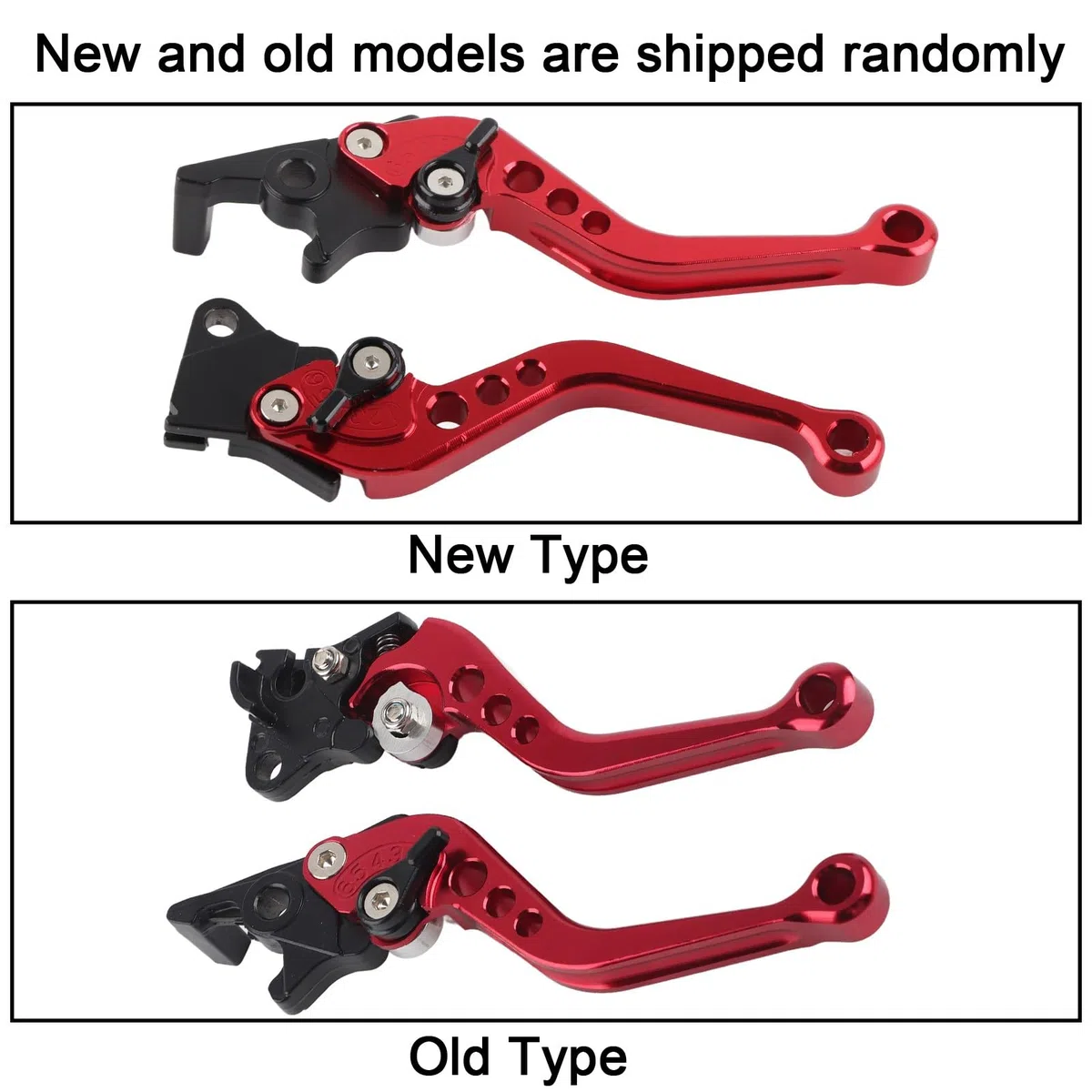 Par de palancas de freno de embrague de 22 mm 7/8"CNC de aluminio de motocicleta embrague de tambor palanca de freno de tambor palanca de freno de embrague universal,(rojo) for YAMAHA xt 660 r,levier