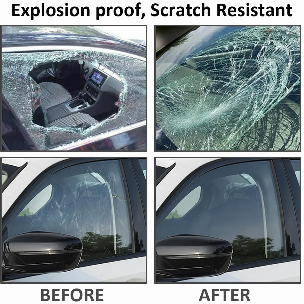 Película de Tinte de Ventana de Coche 20% VLT Láminas Tintada para Ventanas de Coche Autoadhesiva Película Solar Protección para Coche Privacidad Vinilos Película 60cmx300cm