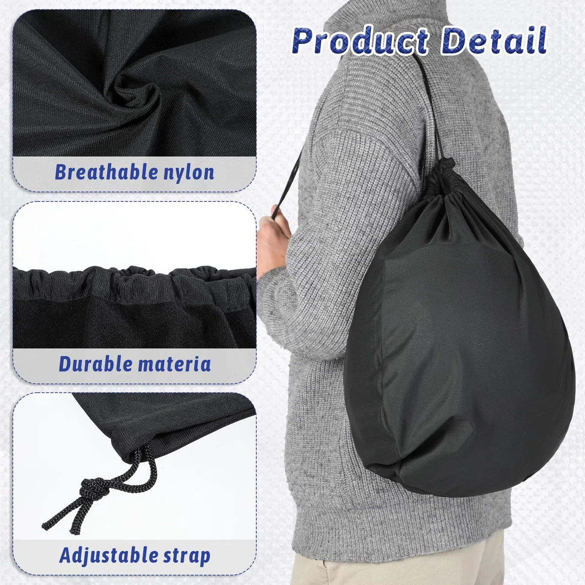 Tucnoeu 2 bolsas para casco de esquí y casco, bolsa portátil para casco de esquí con cordón, ideal para viajes y deportes