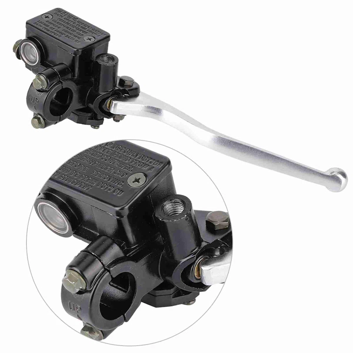 KIMISS Cilindro maestro del freno-Duokon Palanca de embrague de motocicleta de 22 mm/8", conjunto de bomba de freno de disco de motocicleta para CB CBR250 MC19 VT250 MC20 VTR250 CB400 NSR250
