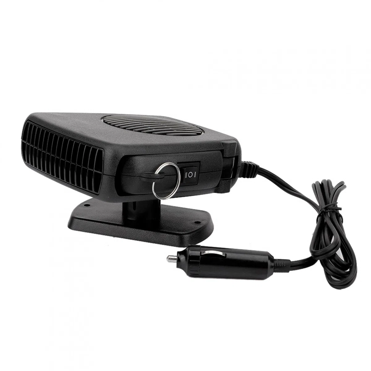 Calentador de coche Aramox, 12V 150W Calentador de coche Estufa de calefacción eléctrica Refrigeración integrada Descongelar ABS Negro