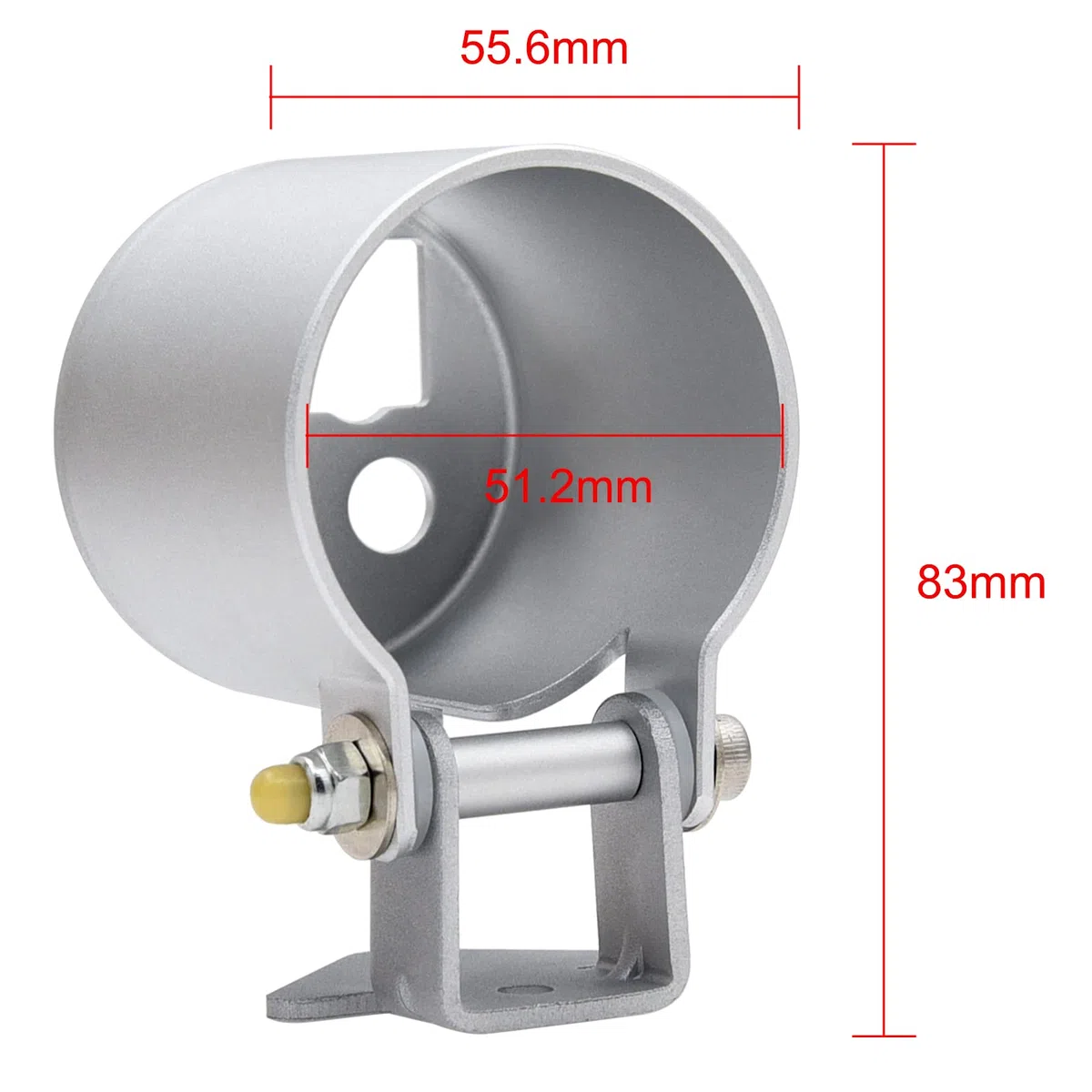 KAOLALI 52mm(2") único Agujero Gauge Pod Soporte, Aluminio Soporte de Medidor Universal, Ajustable Auto Gauge Bracket Instrumento para Moto Camión Barco