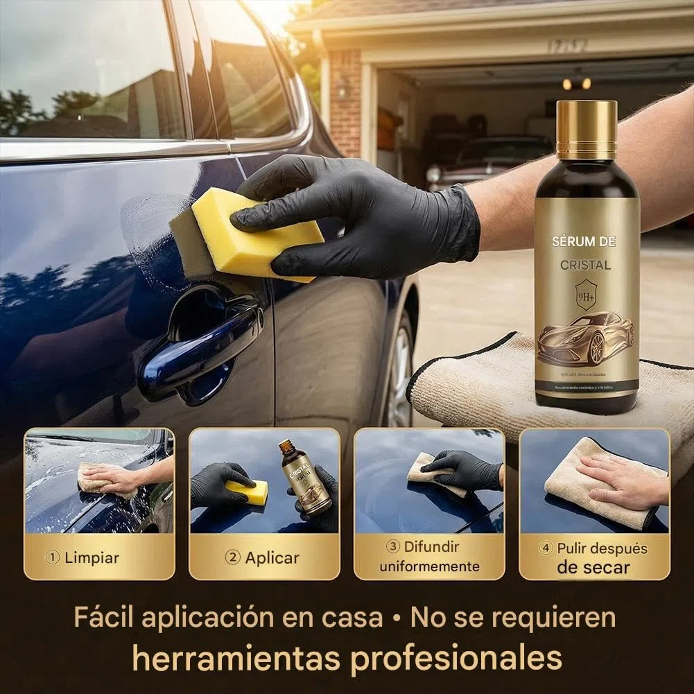 PTZ Crystal Serum Coche– Recubrimiento cerámico de grafeno avanzado para automóviles – Dureza 9H, acabado ultrabrillante, recubrimiento para detallado automotriz hazlo tú mismo (2*A)