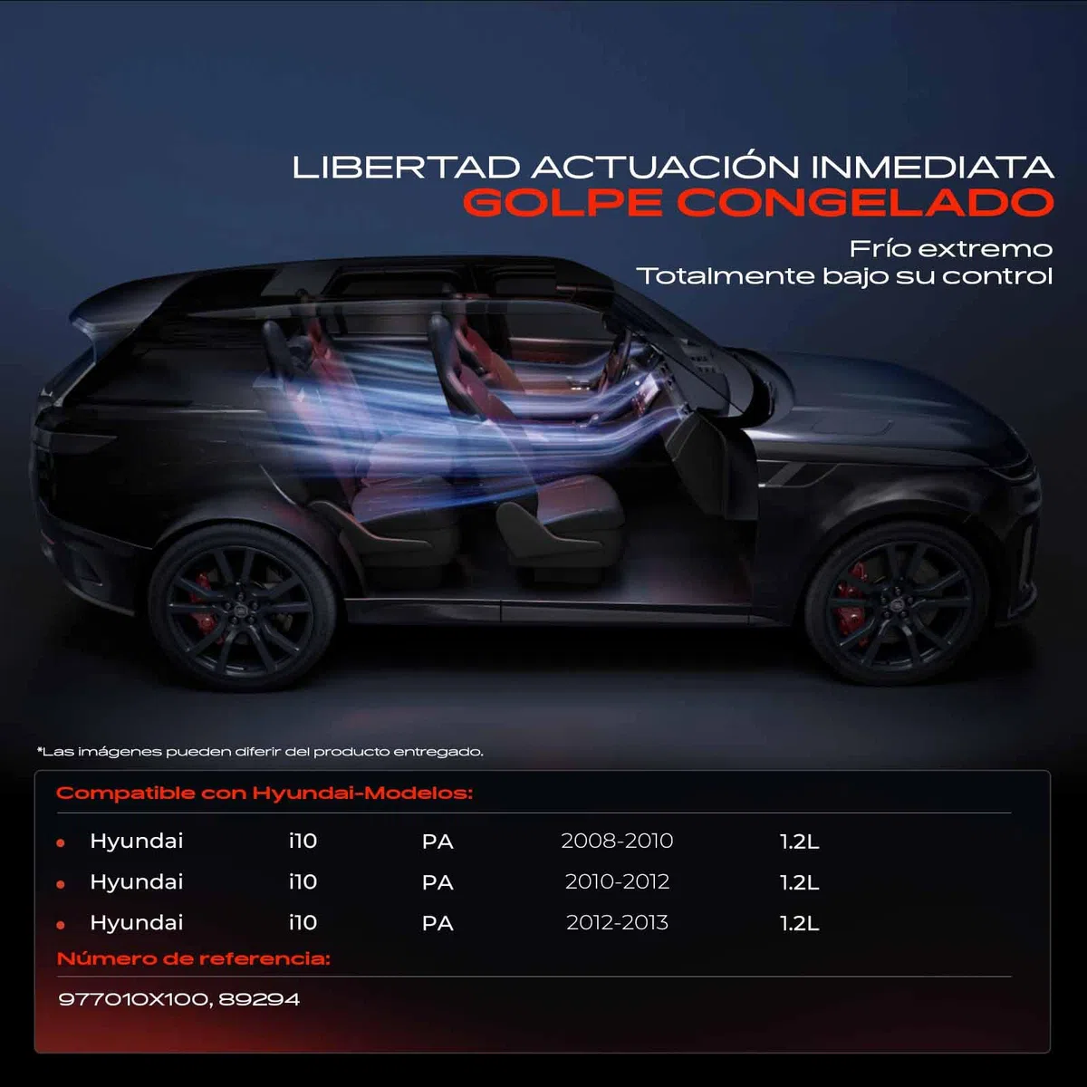 Frankberg Sistemas de aire acondicionado Compresor de aire acondicionado con embrague Gasolina Compatible con i10 PA 1.2L 2008-2013 Replace# 977010X100incl. aceite premezclado