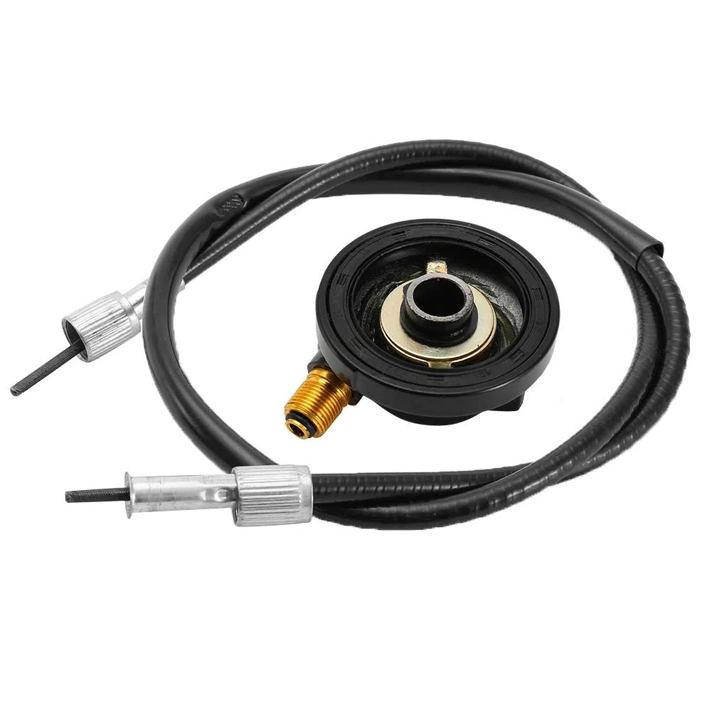 Cable Cuentakilómetros, Akozon Engranaje de Velocímetro Engranaje de transmisión de velocímetro de 12 mm con cable de 100cm,Cable sirga para cuentakilómetros y tacómetro para scooter GY6