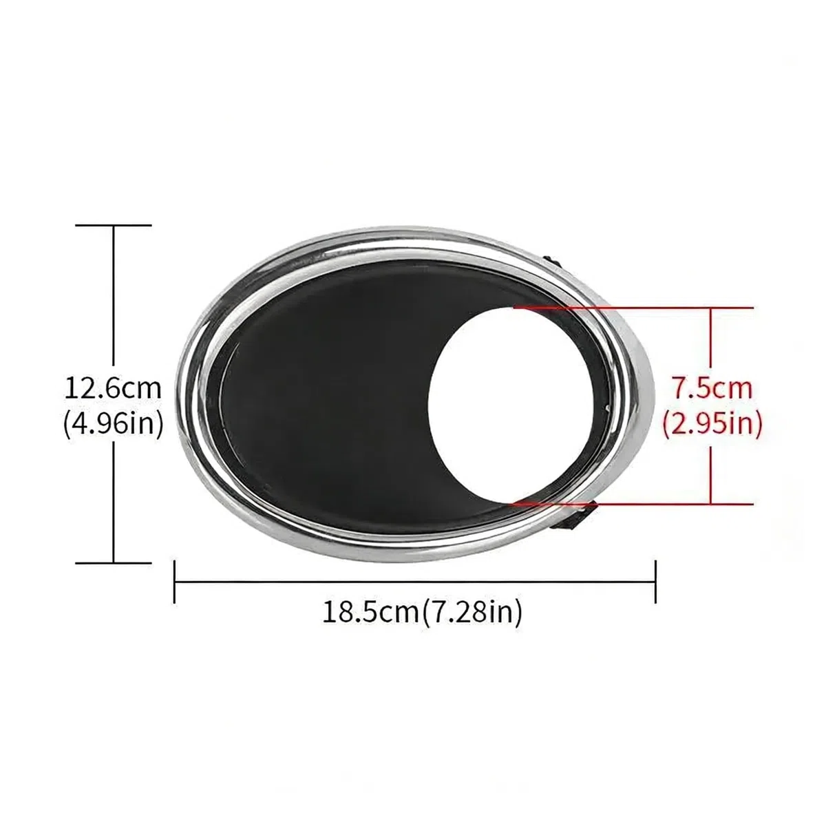 Faro Antiniebla Rejilla PARA Qashqai PARA J11 PARA MK2 2014-2017 Piezas De Repuesto Izquierda Derecha Cubierta LámPARA Antiniebla Delantera Cromada Bisel Embellecedor Faro Antiniebla Cubrir(1pc Left)