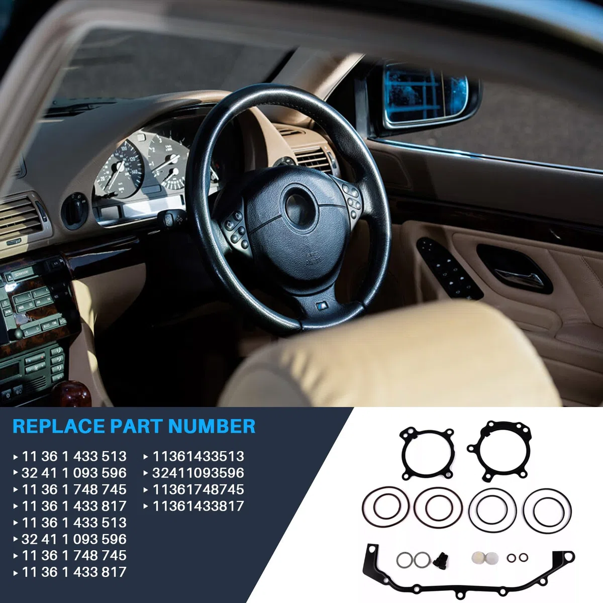 Juego de reparación de doble vanos para 3 E46 5 E39 E60 E61 7er E38 E65 E66 E67 Z3 E36 Z4 E83 X5 E55. 3 repuesto para 11361433513 11361748745 11361 433817