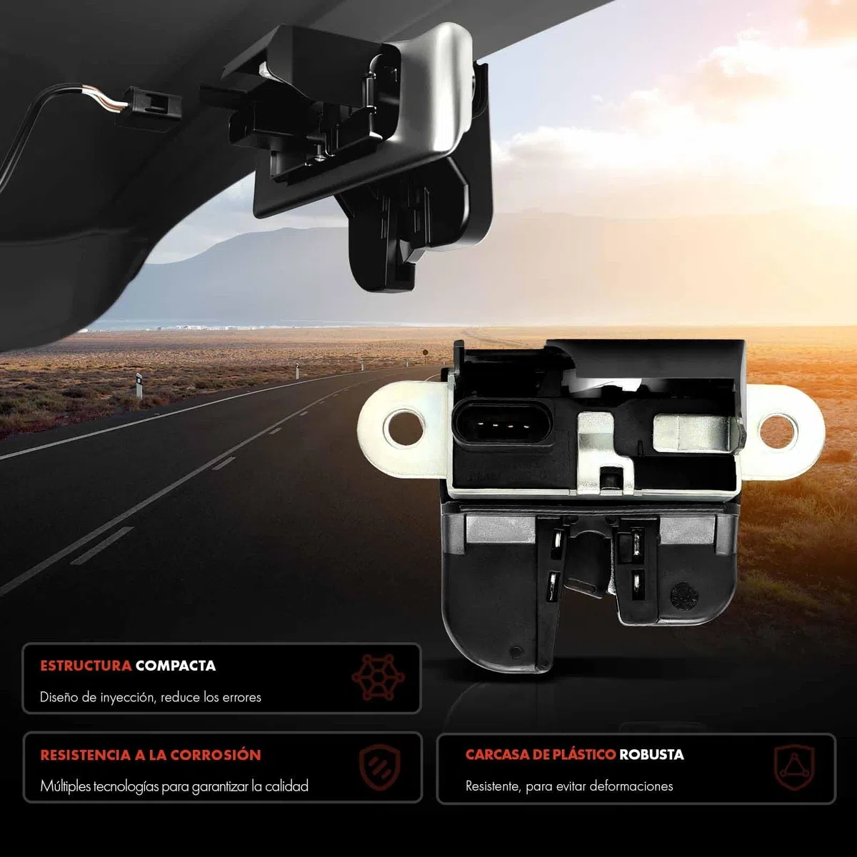 Frankberg Cerradura de Puerta Trasera Maletero de 4 Polos Compatibles con Golf V Golf VI Golf Plus T.o.r.a.n P.a.s.s.a.t. Leon Toledo III Altea Replace # 1K6827505E 5K0827505A