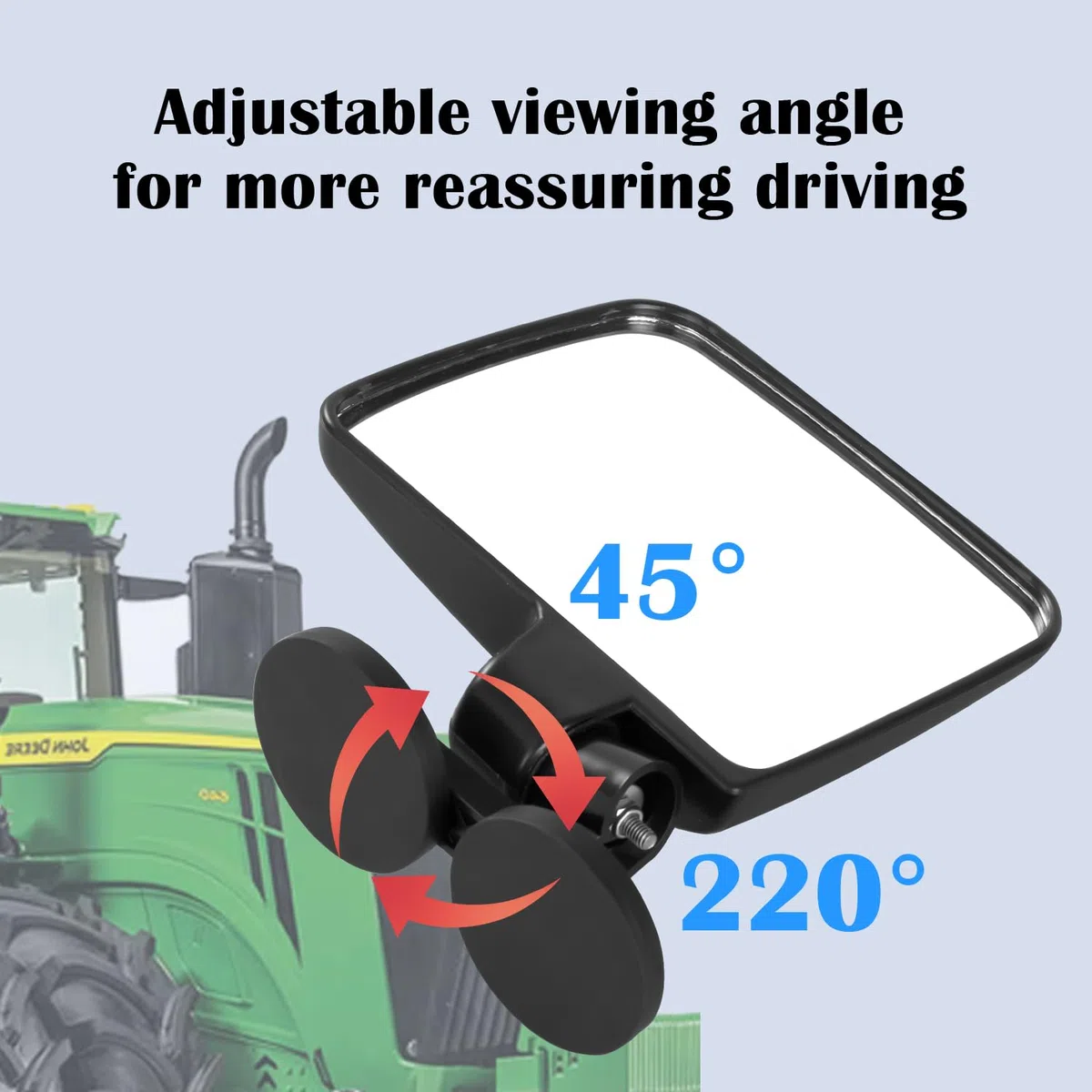 Espejo universal para tractor, espejos laterales magnéticos fuertes compatibles con accesorios de tractor Kubota B BX Mahindra John Deere