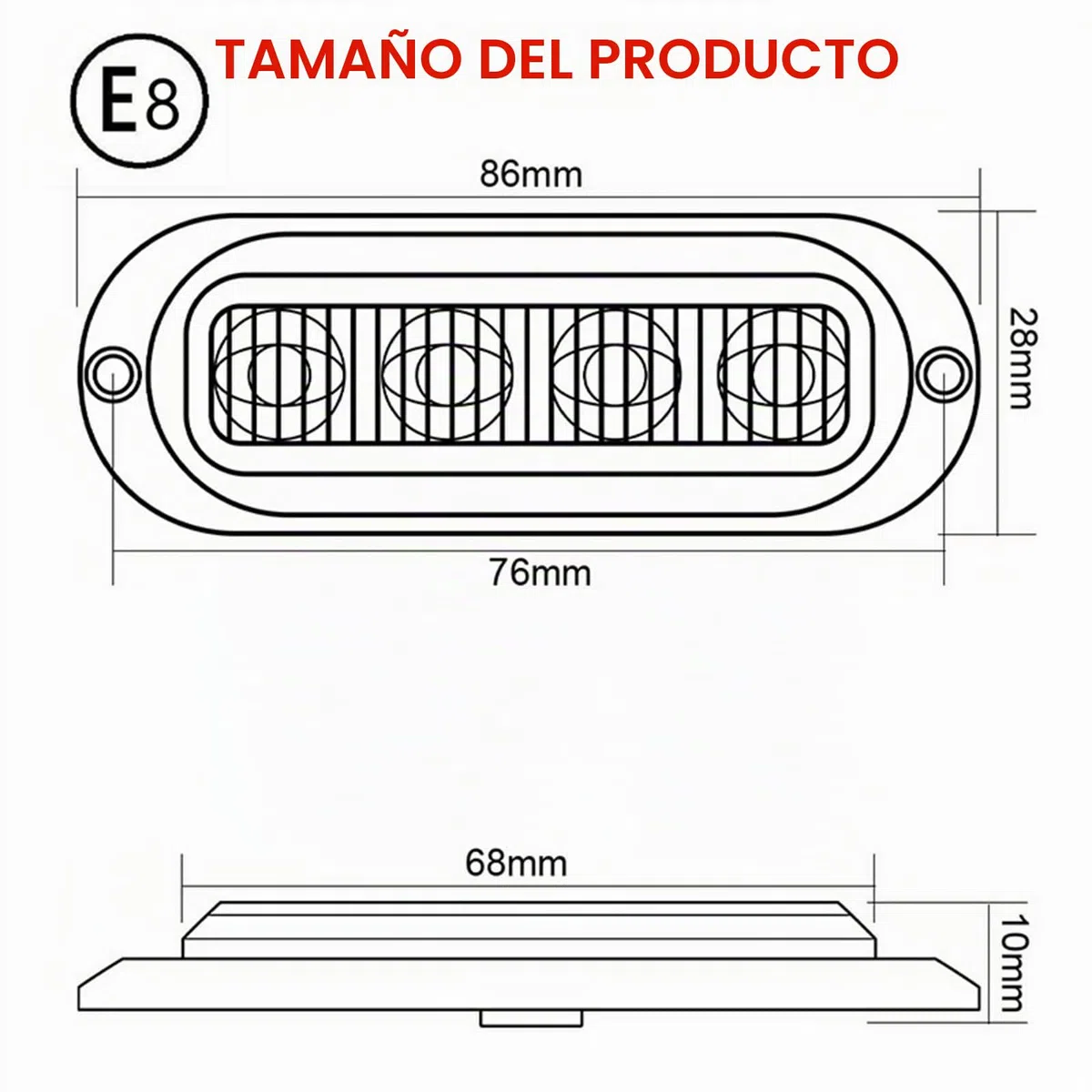 Juego de 10 Luces de Posición Laterales LED - Pilotos de Galibo para Remolques 12-24V Intermitentes Laterales para Camiones Caravanas Autobuses Coches Universales Estancos 3000K (Amarillo)