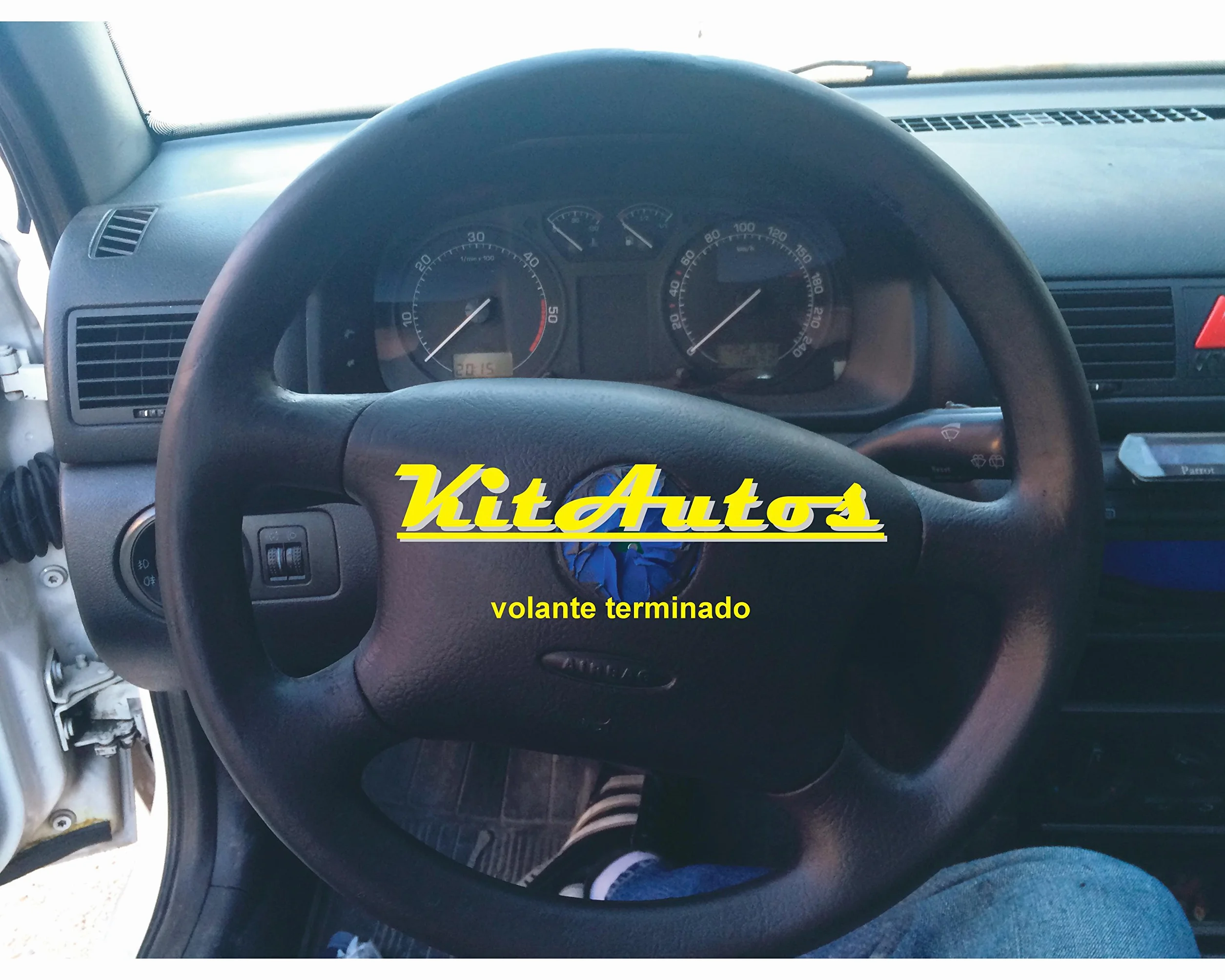 KITAUTOS Kit restaurador Volantes de Piel y plastico Color Negro.