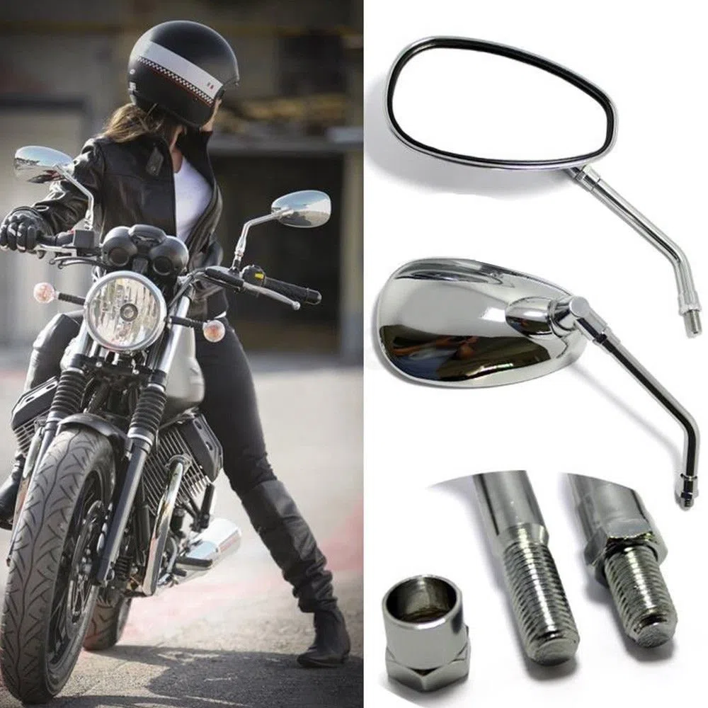 M10 10mm Retrovisores Moto Espejos Laterales para CBR600, scooter, bicicleta de calle, crucero, Chopper, bicicleta deportiva, ATV