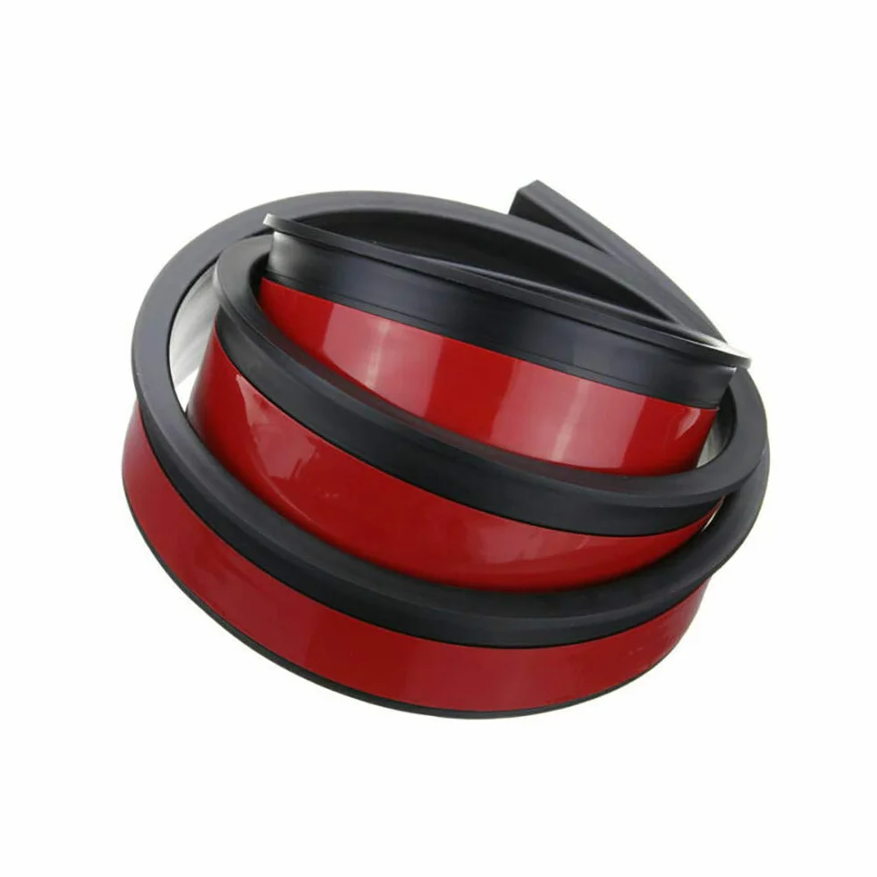Embellecedor de Arco de Rueda de Coche, 2 uds., 1,5 M, Protección de Arco de Rueda de Coche de Goma Universal, Tiras Anticolisión, Molduras, Embellecedor de Guardabarros (Negro)