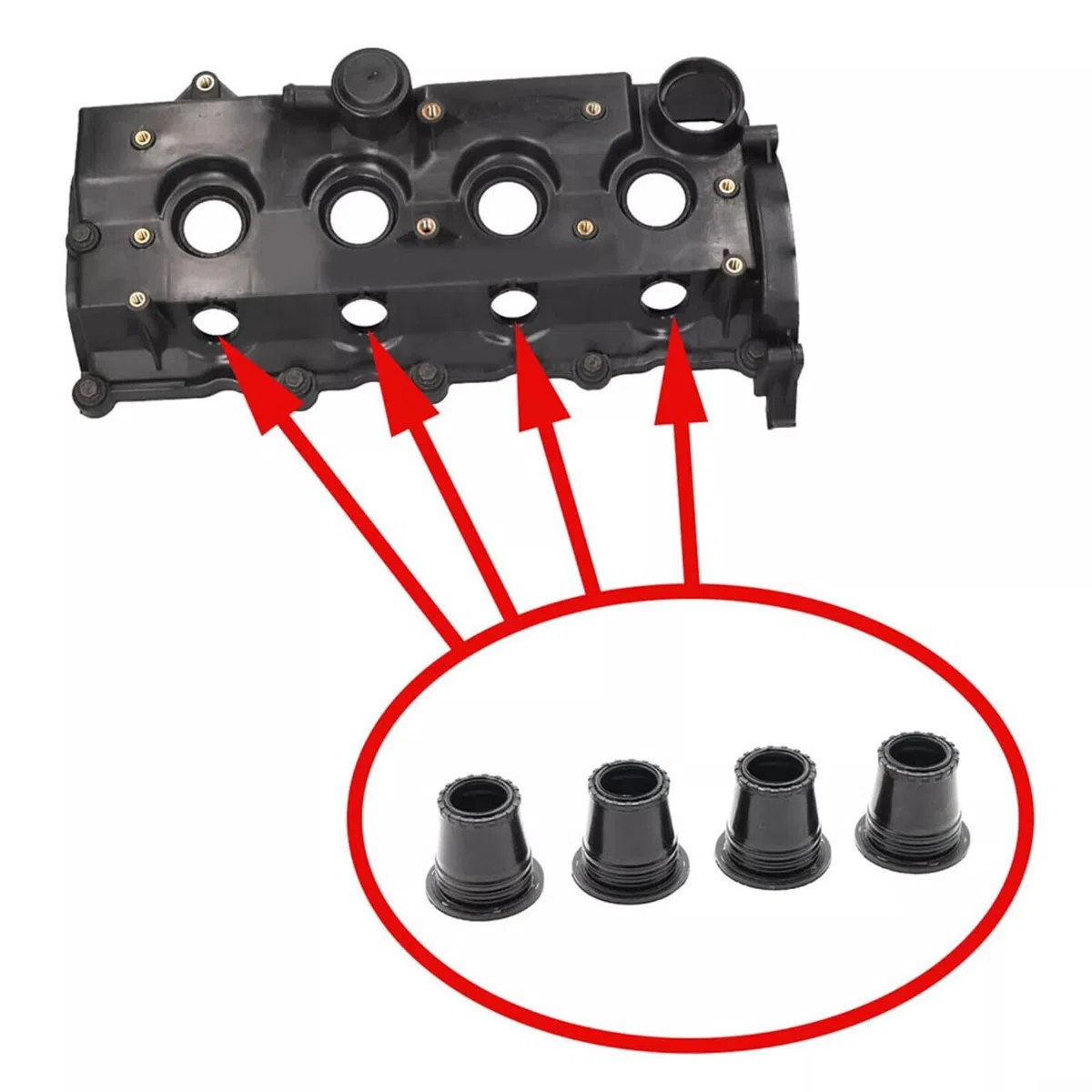 Kit de reparación de tapas de válvulas para Opel Astra H/J, Corsa D, para Meriva A/B, Zafira B, Zafira B – Repuesto para OE 5607251 98001142, color negro