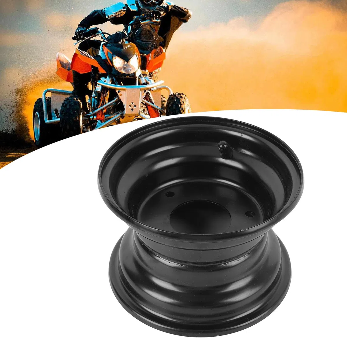 Llanta de 6 Pulgadas 145/70-6 con 3 Agujeros, Aleación de Aluminio de Tracción Mejorada Go Kart de Repuesto para Atv, Quad Dirt Bike, Cortacésped