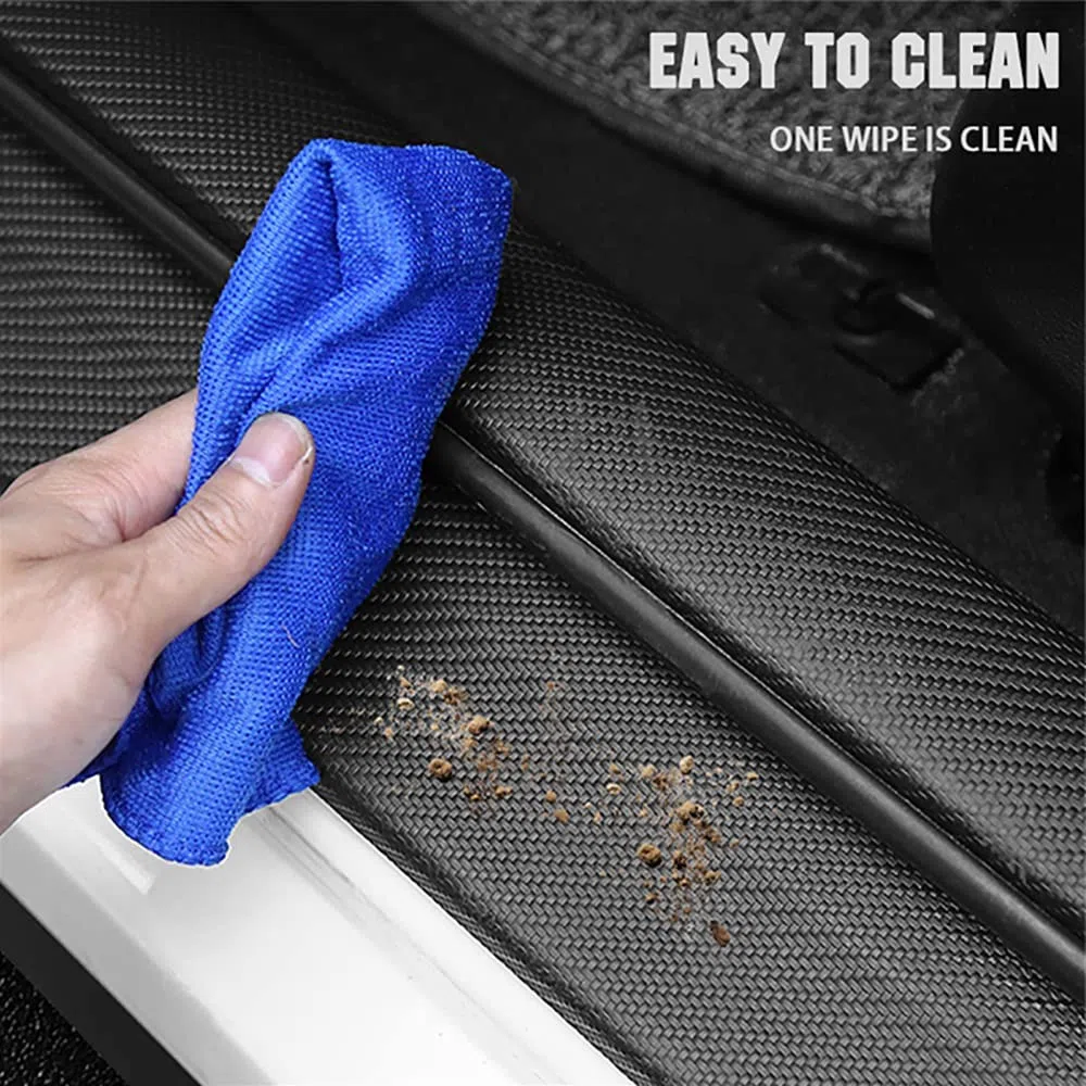 5pcs Coche Protector Umbral Puerta, para Mitsubishi Eclipse Cross 2018-2023 Carbono CocheTira Protectora Alféizar Puerta Coche Decorativo Accesorios