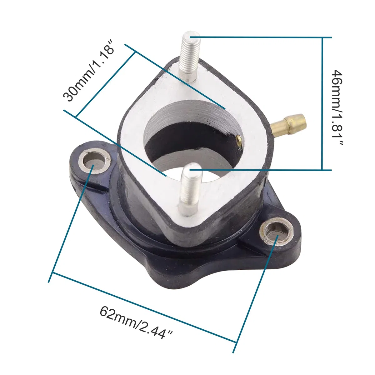GOOFIT El Tubo de admisión de 30 mm es Adecuado reemplazo para Karting Todoterreno CG 250cc ATV