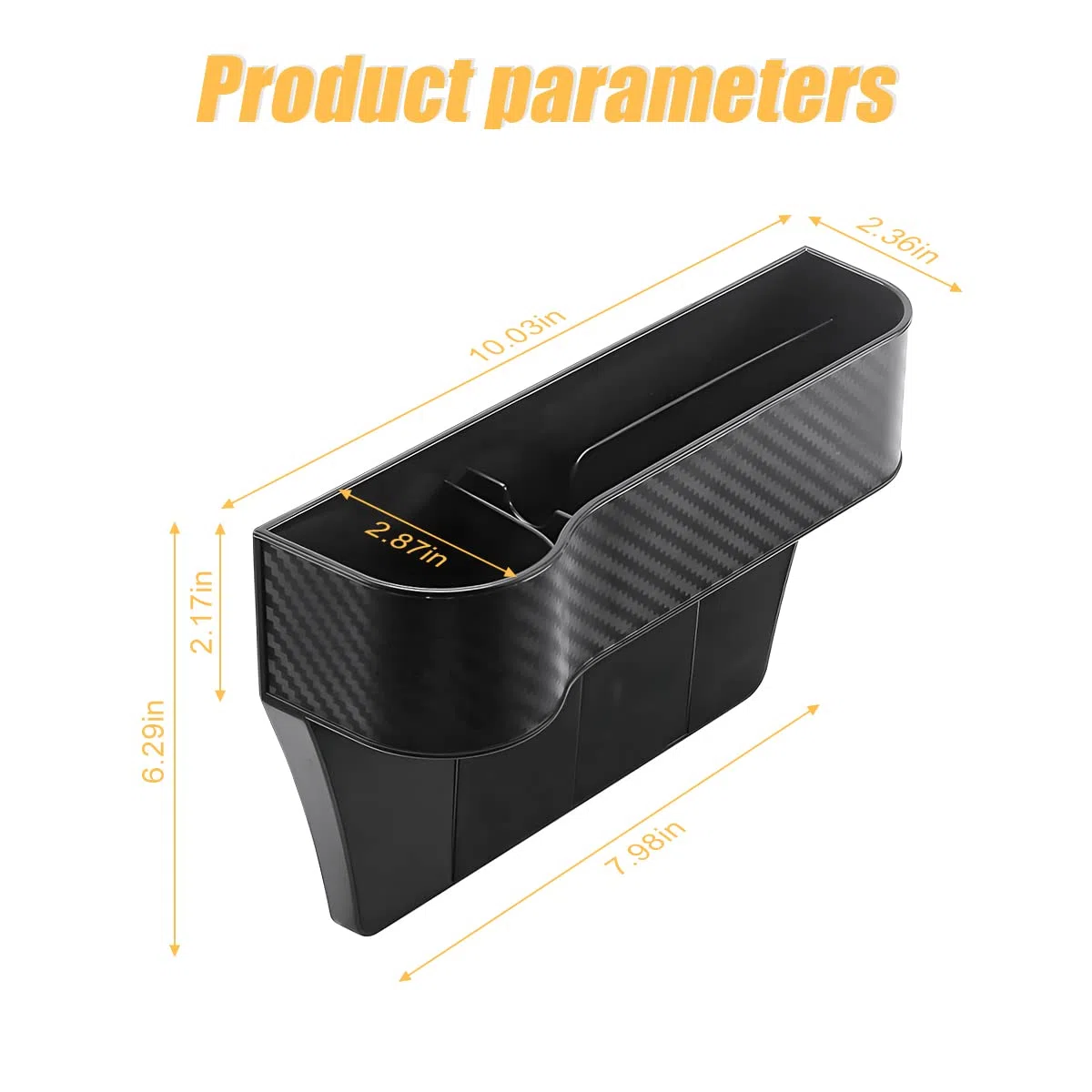 2 Piezas Organizador de Almacenamiento Gap Asiento de Coche, Asiento Universal Auto Gap Organizador Caja, Caja de Almacenamiento de Asiento de Automóvil, para Móviles Llaves(Negro)