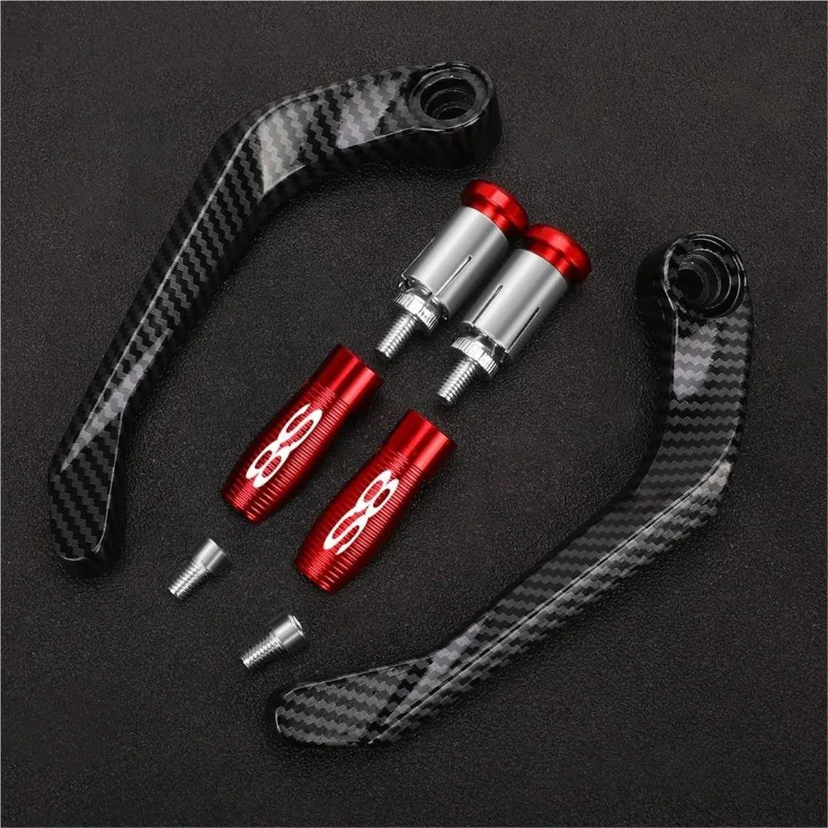 Manillar Palanca De Embrague Freno Manillar Motocicleta, Protector Mano, Modificación para Suzuki GSX-8S GSX 8S 2023-2025 Funda Protectora(Rojo)