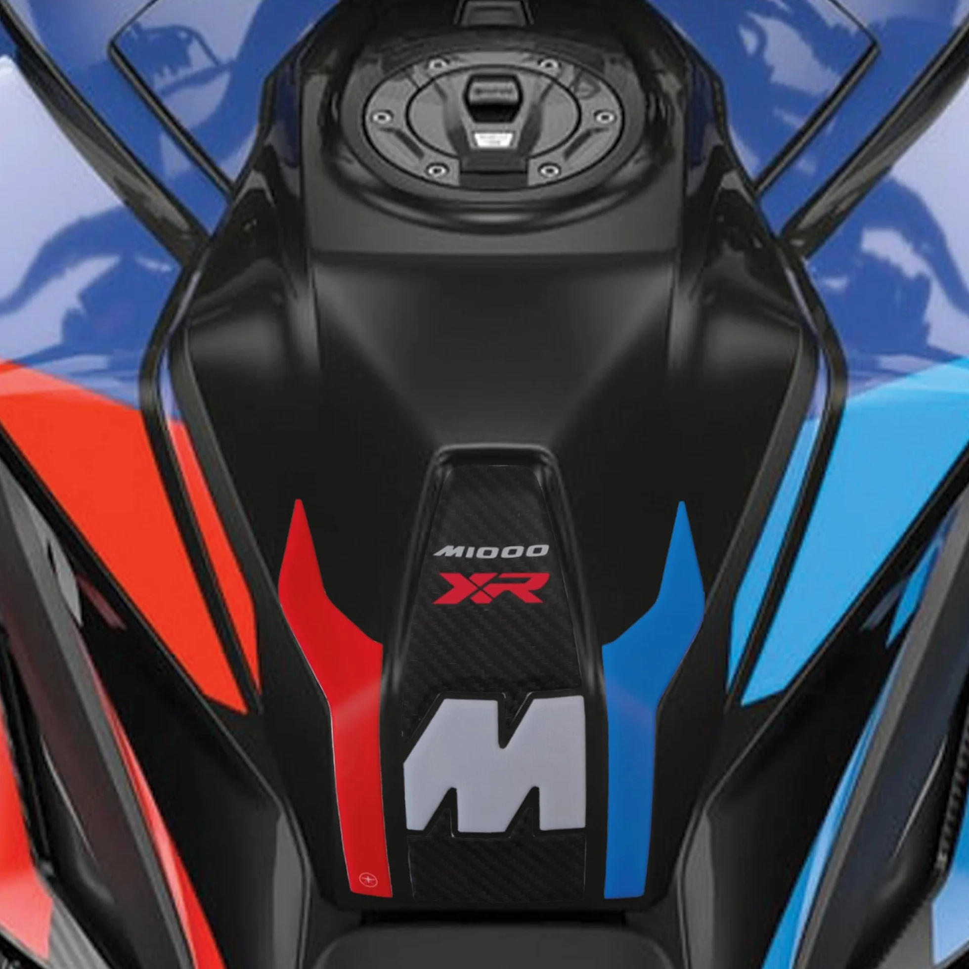 LABELBIKE - Pegatina 3D Moto Tanque Protección y Decoración de Resina Compatible con BMW M 1000 XR