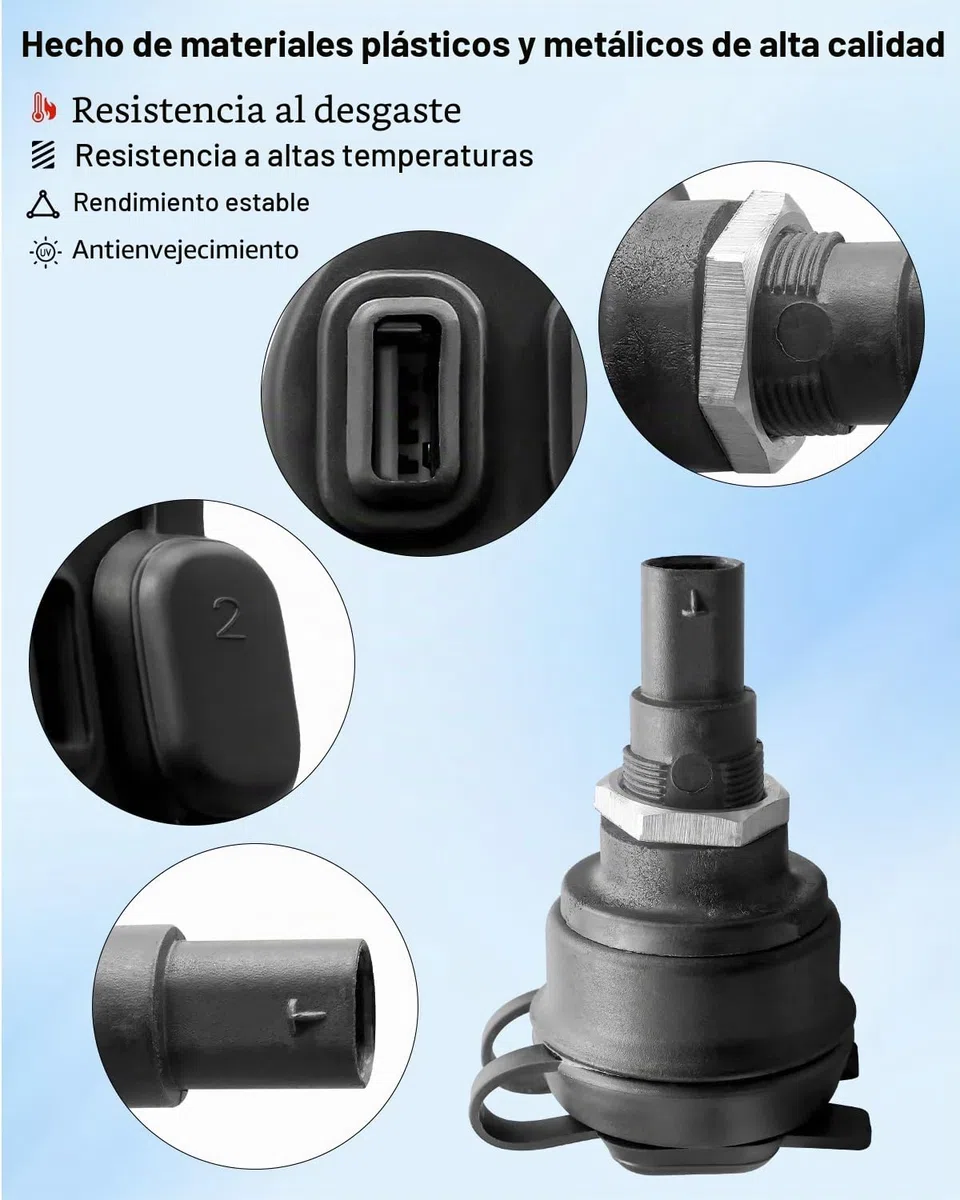 Cargador USB de 5V para Motocicleta de Doble Ajuste para BMW R1200GS R1250GS R1250RT R1200RT R nineT K1600GT K1600GTL K1300S K1300GT G310GS F900R F900XR F850GS F750 F650GS S1000XR, Reemplaza Enchufe