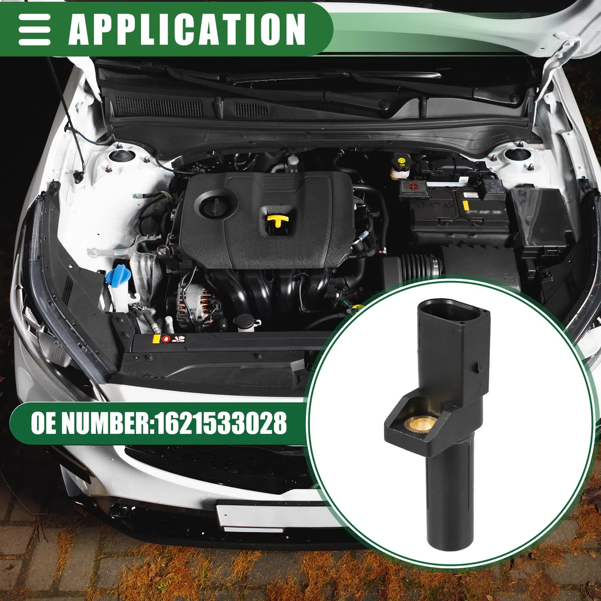 QUARKZMAN Motor Cigüeñal Sensor Posición,para Actyon 2005-2010, ABS, Negro