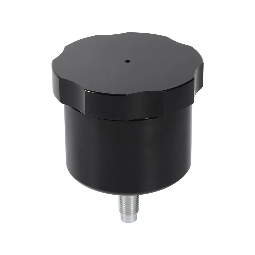 Freno de mano hidráulico, recipiente de líquido de frenos, tanque de aceite universal, recipiente de frenos de aluminio, accesorio para carreras de drift (negro)