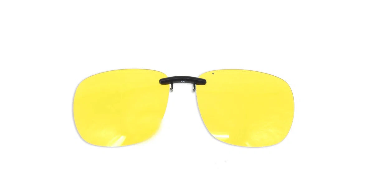 Gafas De Sol Polarizadas Amarillas De Vision Nocturna | Gafas De Clip Abatibles Anti- Deslumbramiento De Metal | Unisex Protección Uv 100% Gafas Para Conducir Para Hombres Y Mujeres