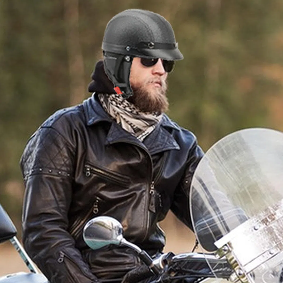 Cascos ,Cascos Media Cara - Cascos de Moto - Cascos de Motocicleta de Media Cara para Adultos, Hombres y Mujeres, Cascos de Motocicleta de Media Cara Vintage