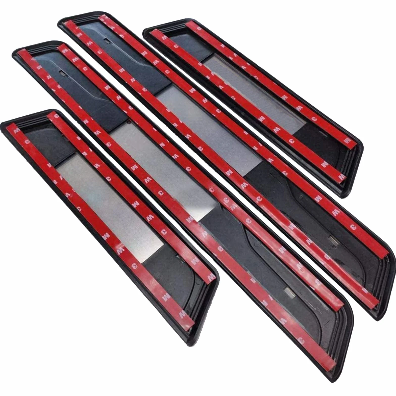 EAGLEG 4 Piezas Protector de Umbral de Puerta de Coche para REN-Ault Captur 2015-2020, Ajuste del Umbral del Pedal de Desgaste Placa de Protección Accesorios, Acero Inoxidable,Silver