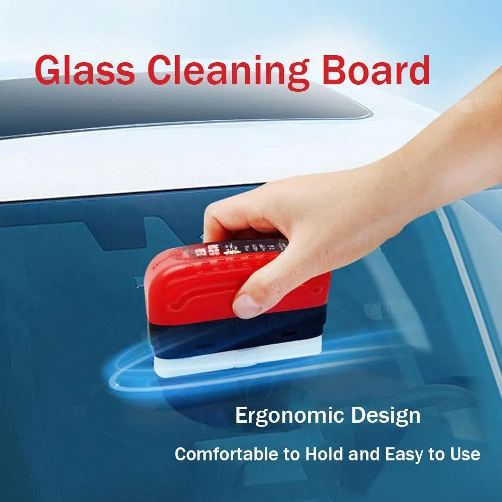 Automotive Oil Film Cleaning Brush,Glass Cleaning Board, Hydrophobic Windshield Coating,Glass Coating for Windshield,Car Glass Oil Film Cleaner, Windshield Hydrophobic (B)