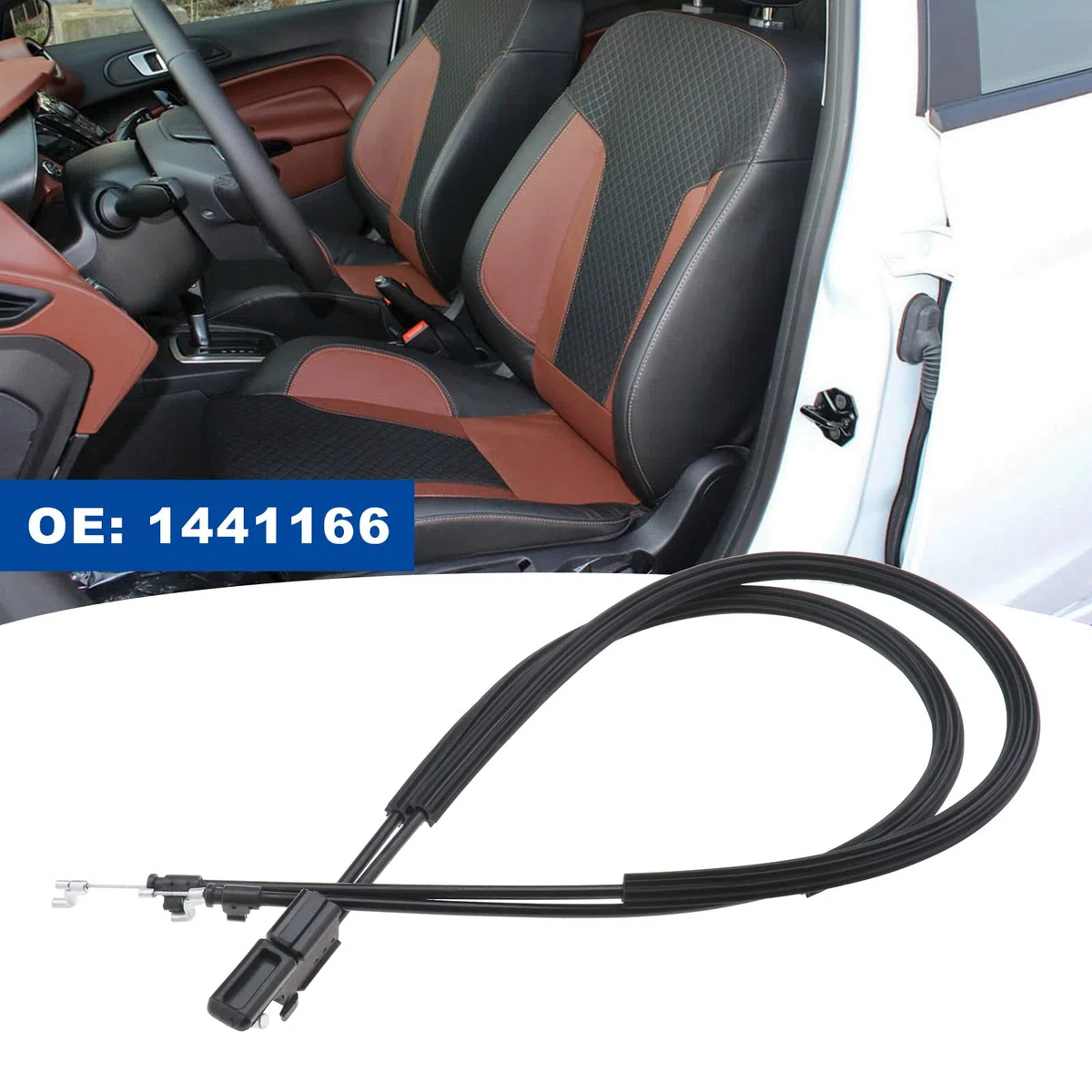 1441166 Cable de Ajuste de Inclinación del Asiento Delantero Derecho Compatible con Fiesta MK5 MK6 2001-2008 Accesorios para Automóvil Piezas de Repuesto para Automóviles 80 Cm