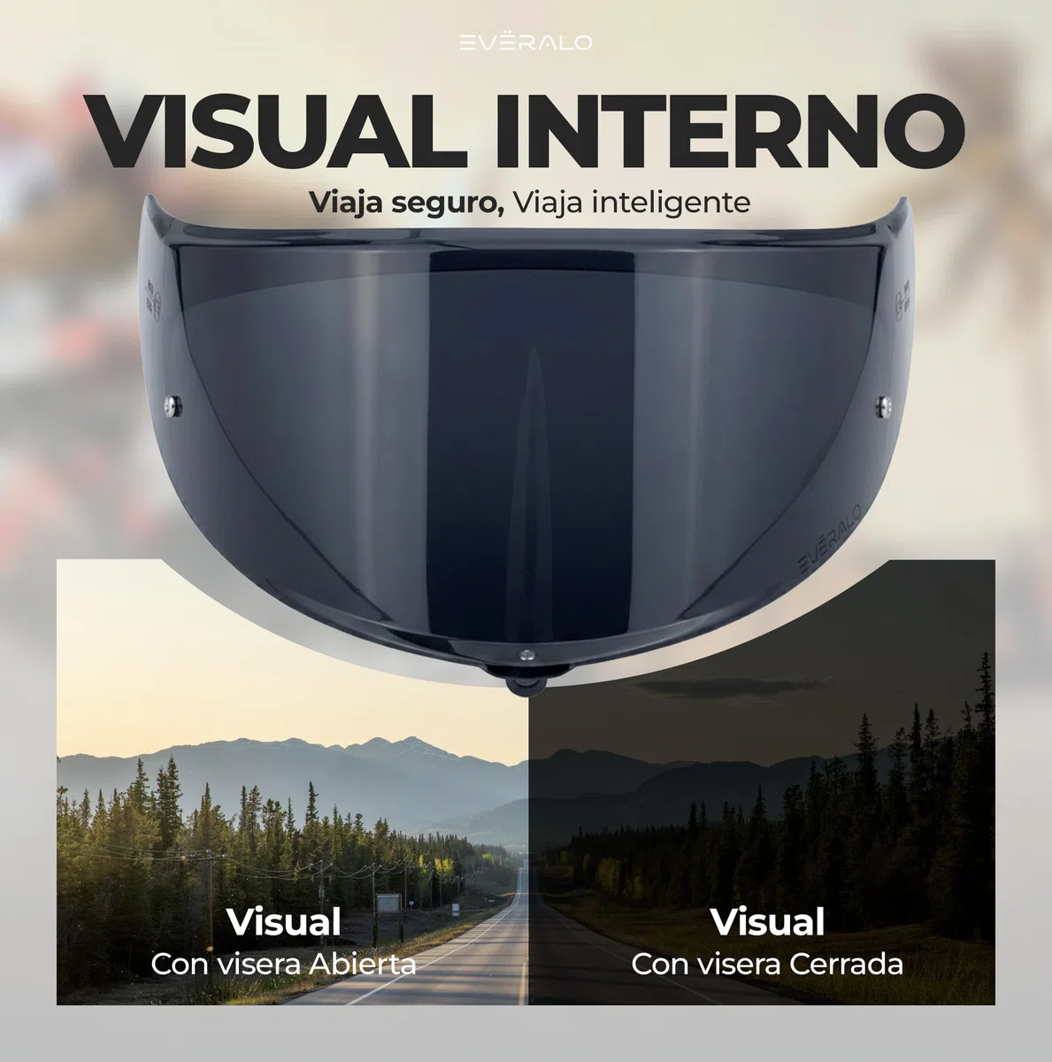 Visera compatible con Agv K6 - K6s (Ahumado Oscuro)