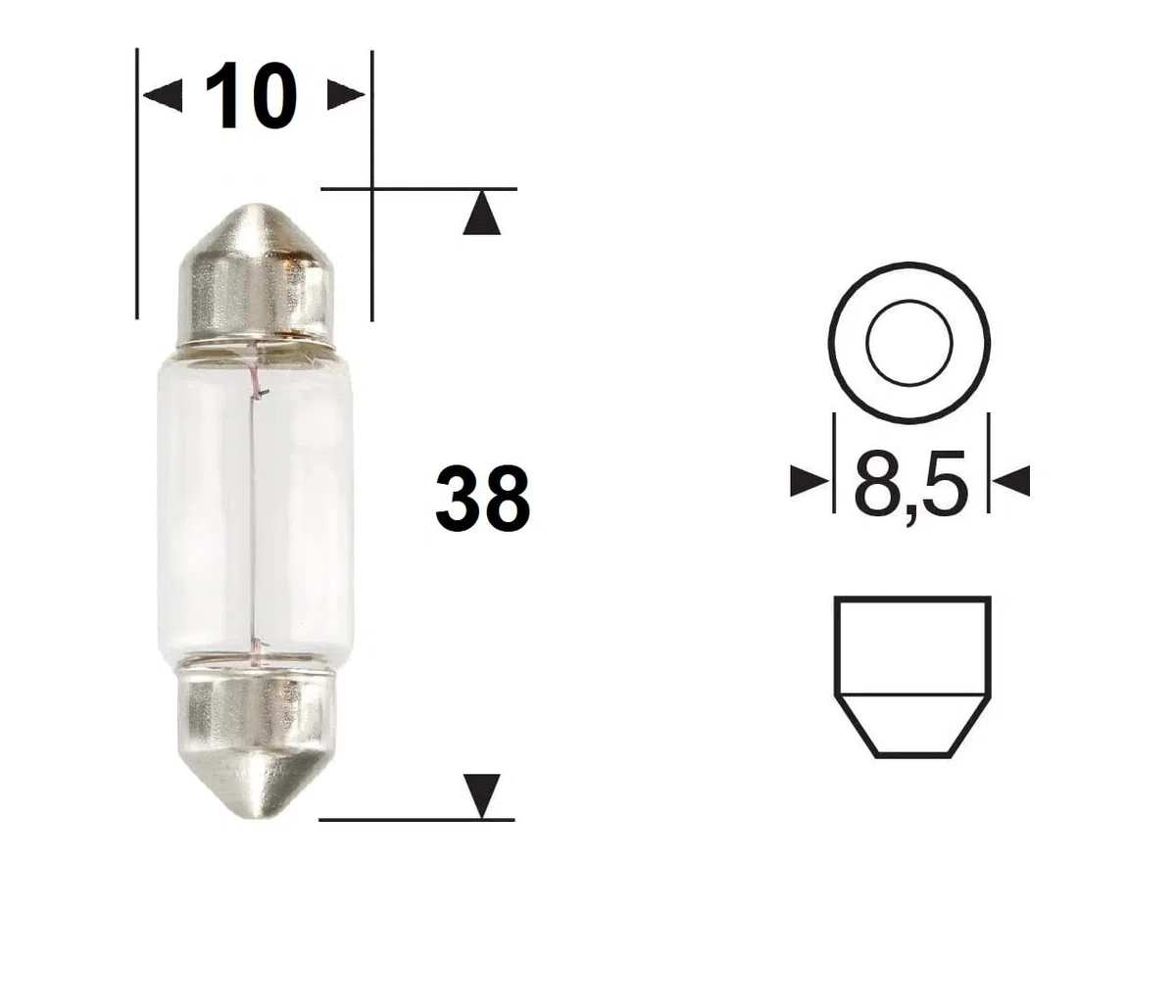 2x luces de posición Laterales para Remolque, cuadradas blancas, con bombilla incluida 12V, luz de gálibo. 66 x 62mm