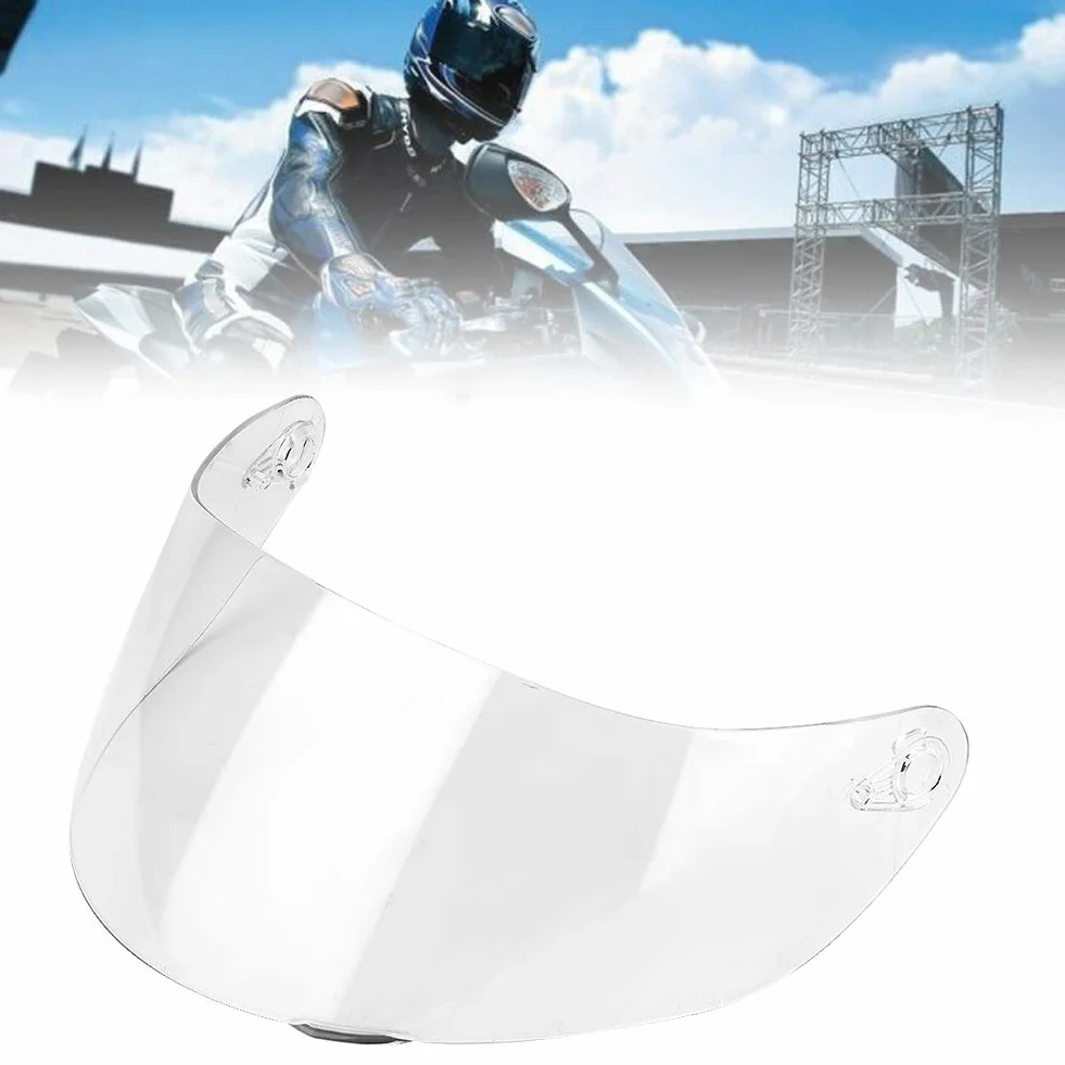 Akozon Protector de viento para motocicleta Visera de lente ajuste de cara completa Visor de lente de cara completa para AGV K1 K3 SV K5 K5-S(Transparente)
