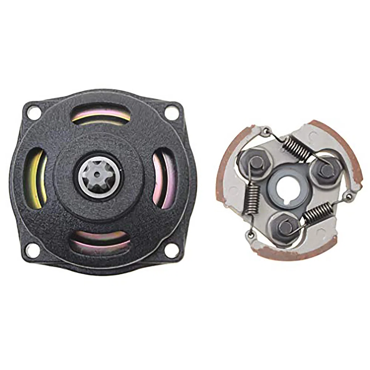 GOOFIT Conjunto de tambor de embrague de caja de 6 dientes con Kit de disco de embrague reemplazo para 2 tiempos 47cc 49cc Pocket Dirt Bike Mini ATV Quad Scooter