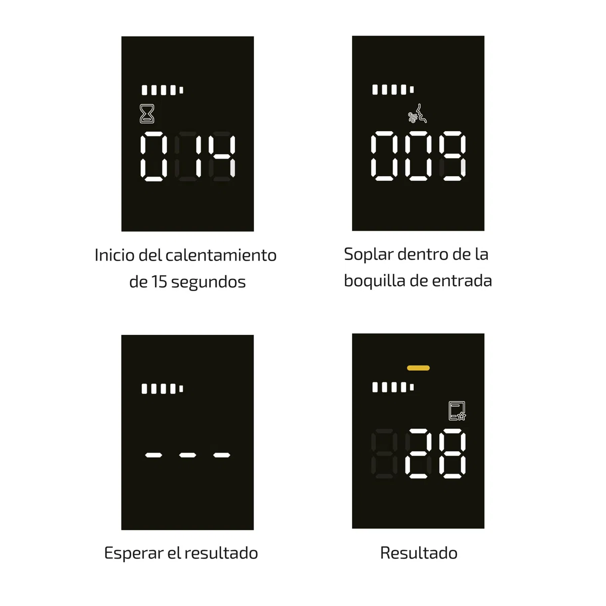 Alcoholímetro Digital Portátil Profesional | Recargable USB con Boquillas Desechables | Sensor Alta Precisión | Pantalla LED | Test de Alcohol Higiénico Coche Casa