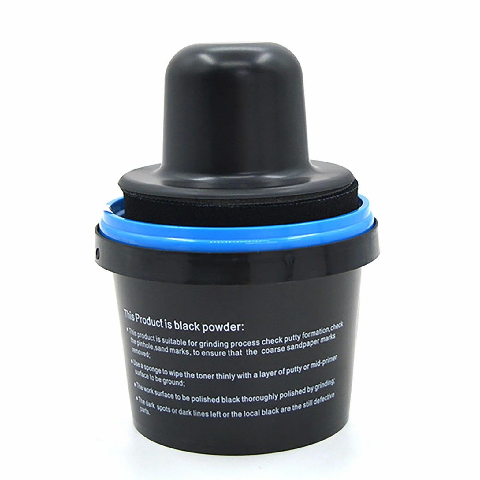 Dry Guide Coat Powder - Herramienta portátil fácil de usar | Guía de lijado en polvo | Polvo de pintura negra a prueba de fugas | Polvo de pintura en seco multiusos con mango para coche y madera