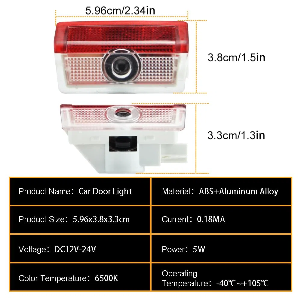 4Pcs Proyector de Luz LED para Puerta de Coche, Proyector de Luz de Bienvenida para A B C E Class, AMG, GLA GLB GLC GLE W166/ W176/ W246/ W205/ W212, Iluminación de Entrada LED para Puerta de Coche