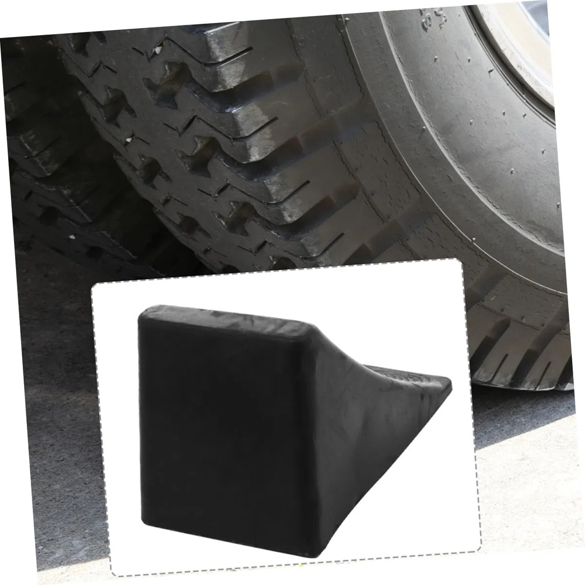 2 Piezas Cuñas De Rueda De Goma Antideslizantes para Remolques Y VehíCulos Recreativos Estabilizadores PortáTiles De Ruedas para Camiones ATV Y Caravanas 6.29X3.66X3.54In