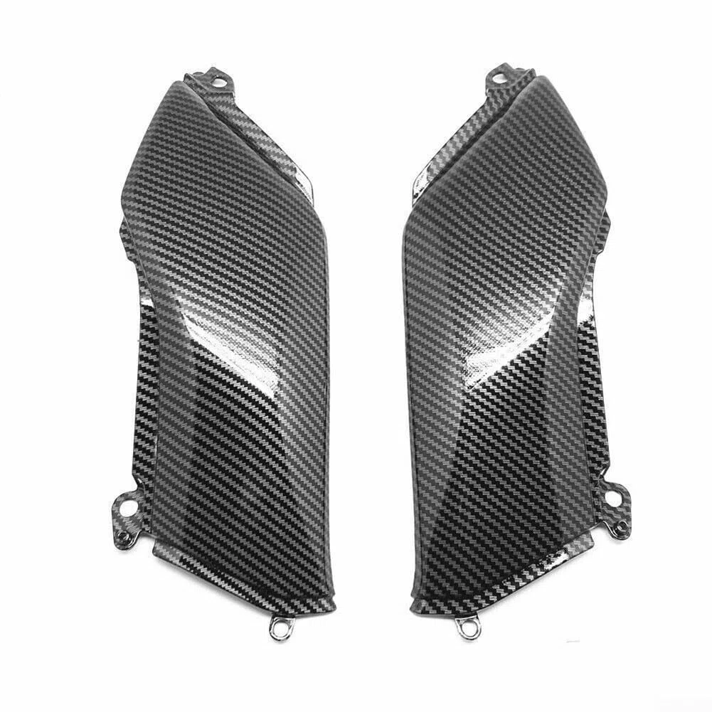 Cubierta lateral del tanque de gas de motocicleta, fibra de carbono de carenado, material ABS, para Z900 2017 2020, repuesto de pernos de agujeros preperforados negros