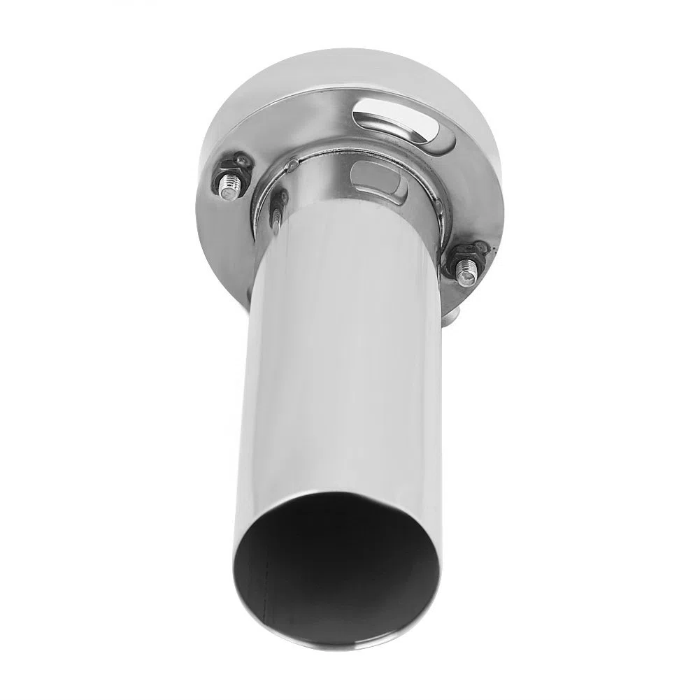 Punta de silenciador de escape de coche Suuonee, punta de silenciador de escape redonda ajustable universal Silenciador de sonido extraíble(4 inch)