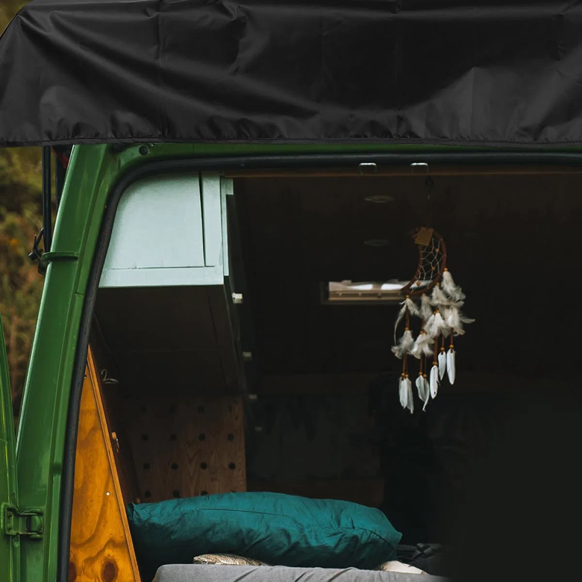 Garneck Cubierta de Tela Oxford para Parasol de Maletero de Coche, y Resistente, Adecuado para Camping y Uso al Aire Libre en Caravanas Pequeñas