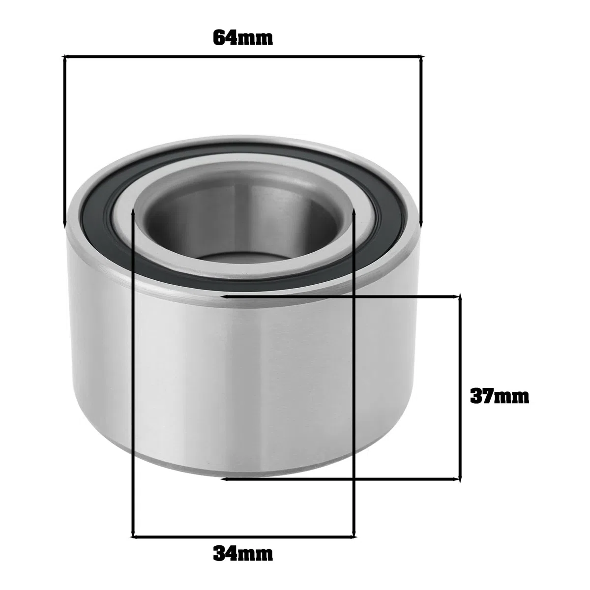 1 rodamiento de rueda de remolque 309726 de 64 x 37 x 34 mm, compatible con Ifor Williams P6, compatible con ALKO 605124, compatible con Knott 45887.10