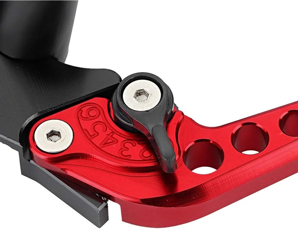 Longzhuo Palanca de Motocicleta Universal 7/8" (22 mm) - Freno y Embrague para Moto Cross 50 cc - Mango de Freno (Rojo)