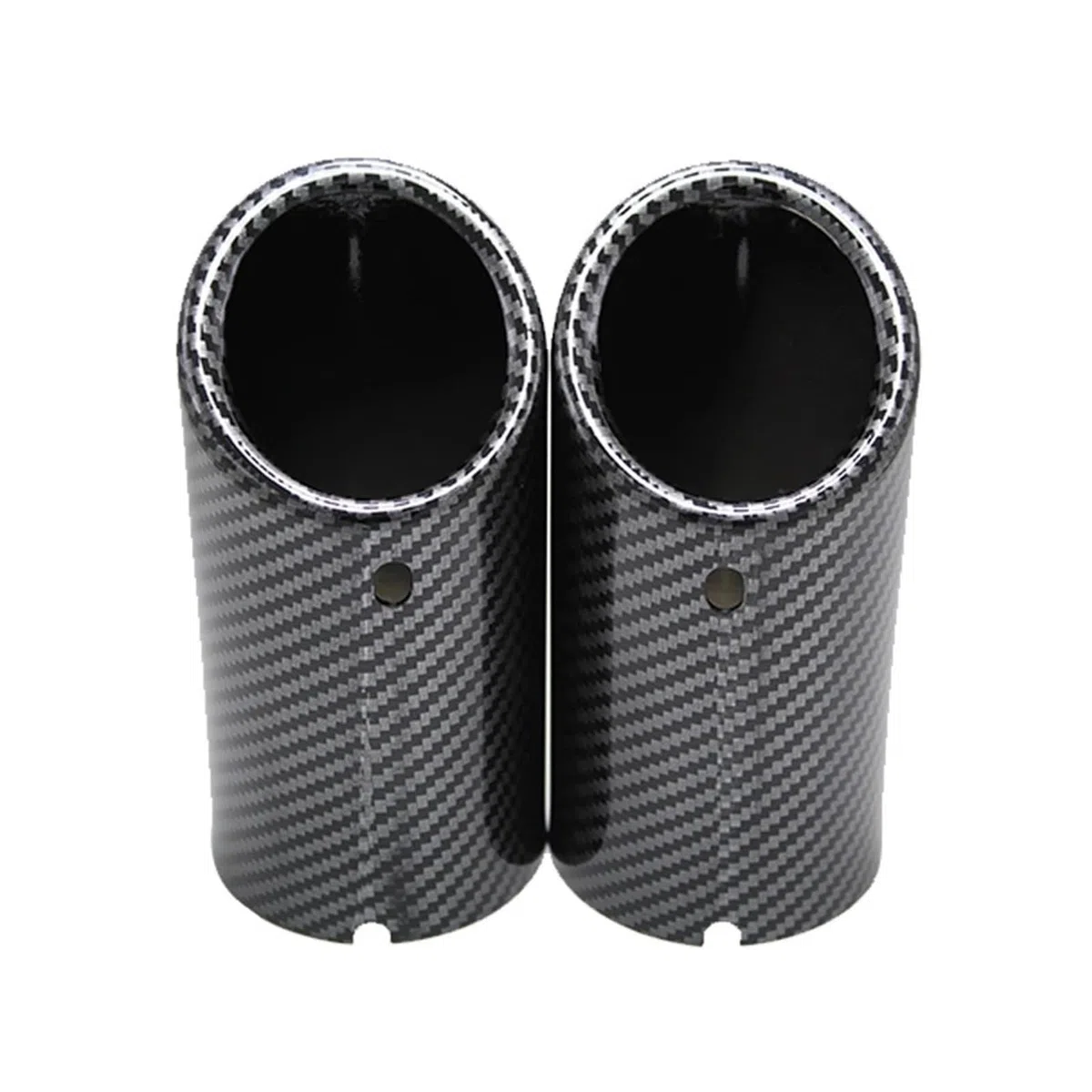 Para BMW F30 2013-2018 E92 E90 Serie 3 GT 325i 328i 70 Mm Cubierta De Punta Silenciador Escape Coche Accesorios Acero Inoxidable Tubo de escape(2pcs Silver)