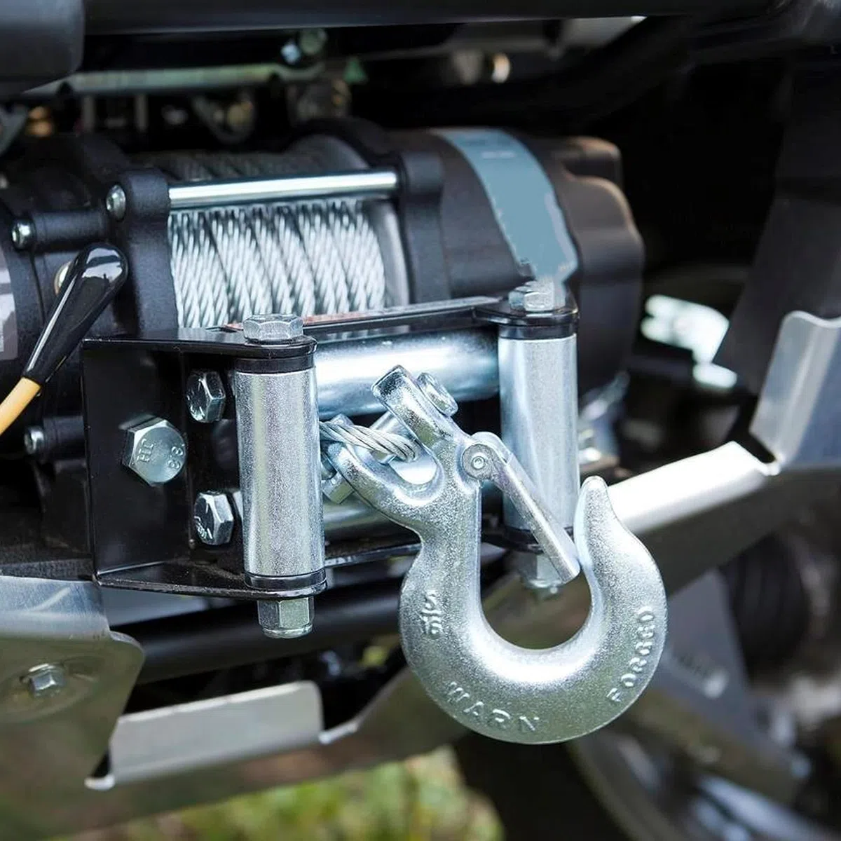 KIMISS Winch Fairlead, Auto Side by Side Winch Roller Fairlead 152mm / 6in Hierro Chapado en Zinc Reemplazo de Mantenimiento Universal