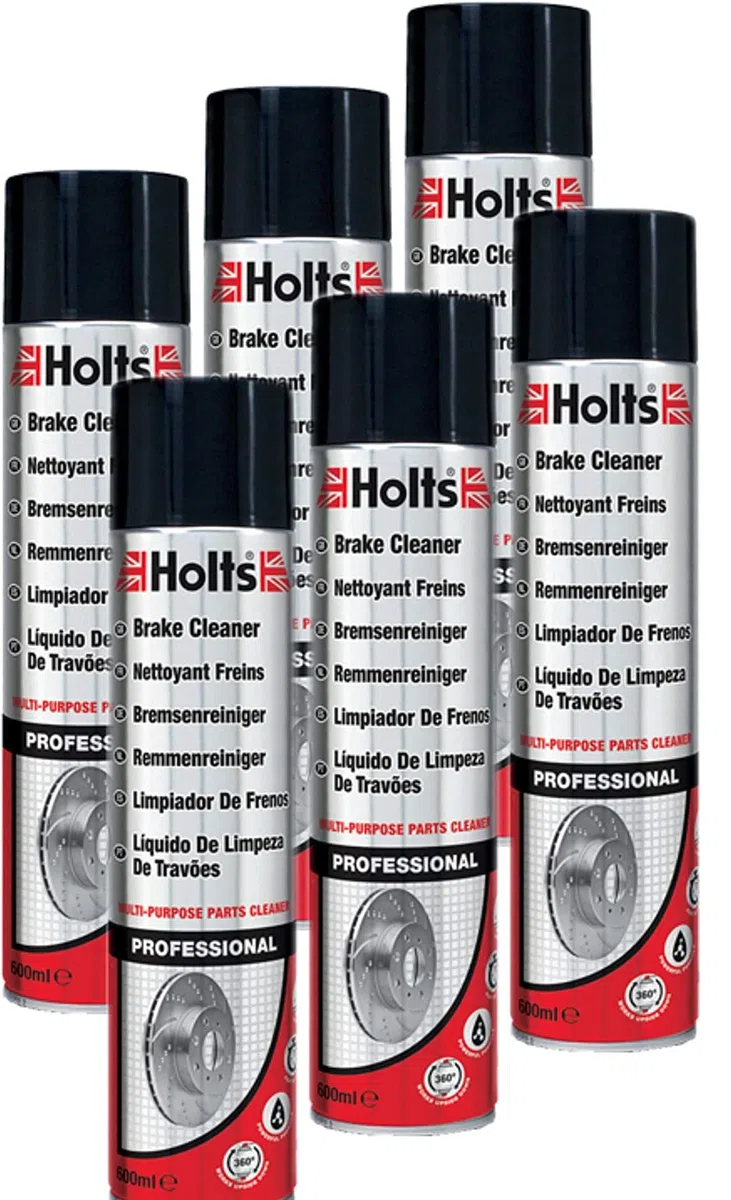 Holts - Juego de 6 limpiadores de frenos (600 ml, calidad profesional)