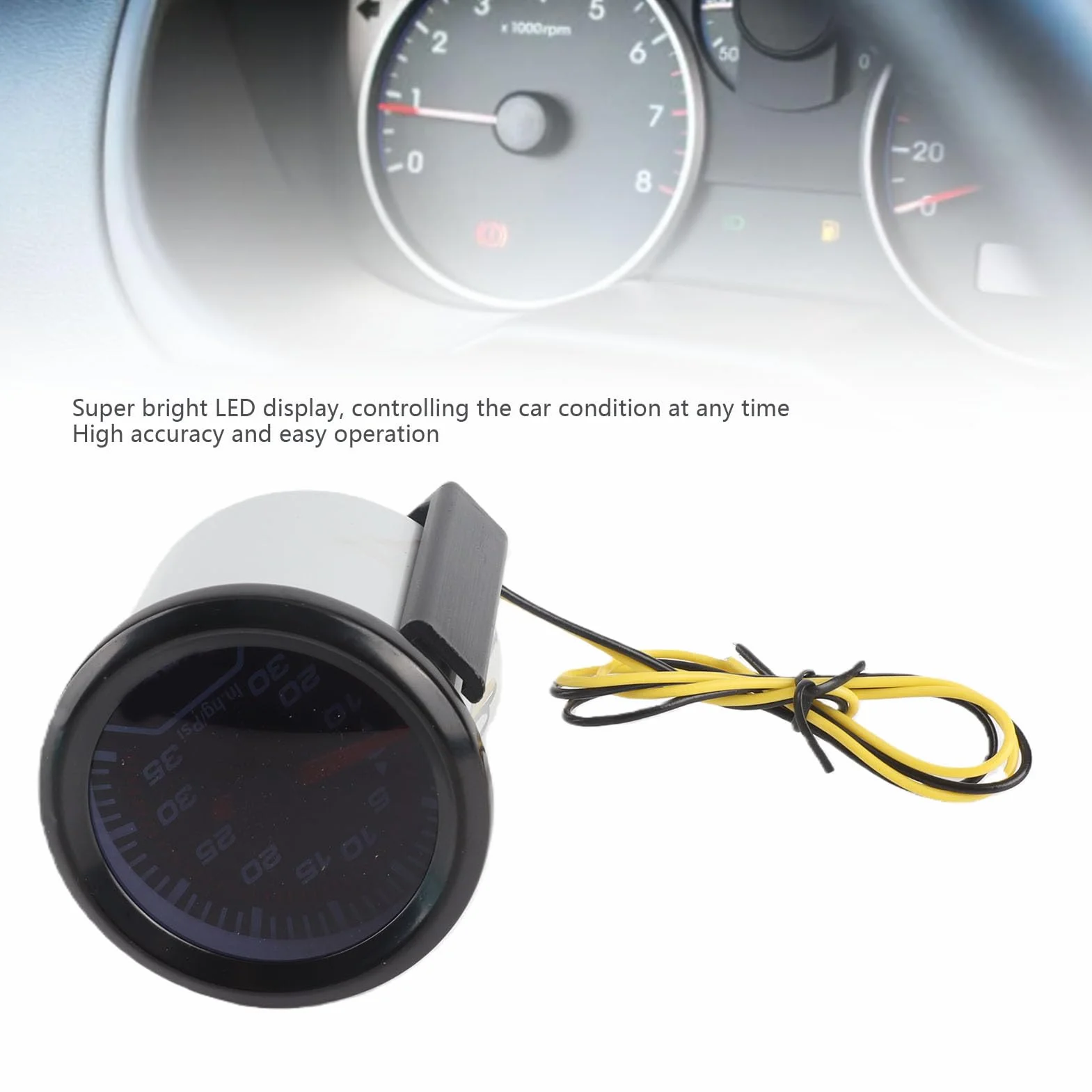 Turbo Boost Gauge PSI Gauge 2 "Auto Universal LED Digital Front Turbo Boost Gauge Meter Kit