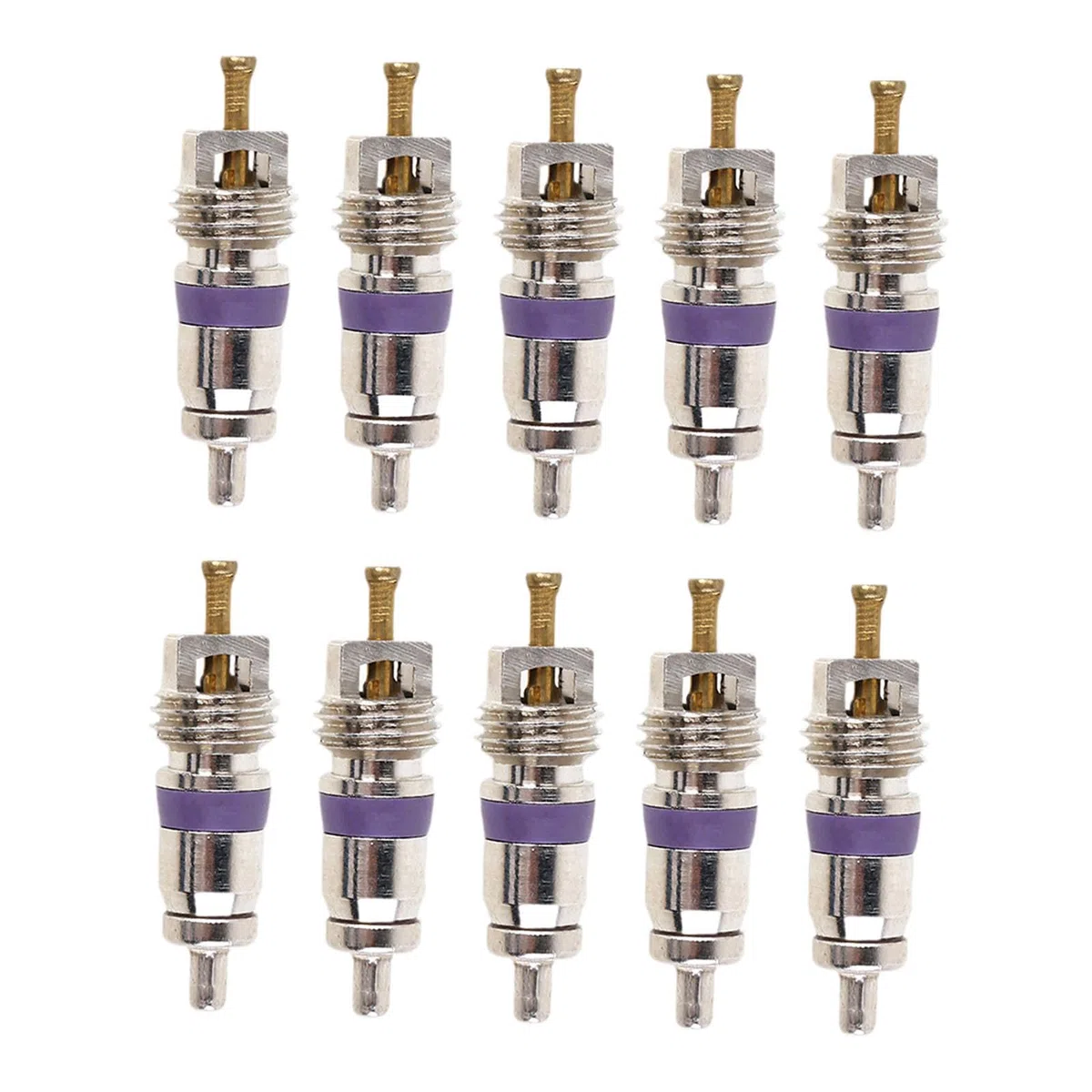 Kit de 10 Piezas de Núcleo de Válvula de Aire Acondicionado, Componentes, Kit de Reparación de Aire Acondicionado de Coche